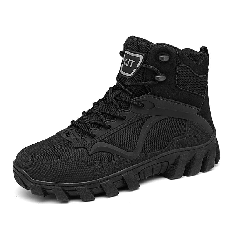 Autumn Men's Boots Breathable Hiking Boots Men's Outdoor Desert Training Boots Non-Slip High Top Boots Men's Plus Size Sneakers Black / 44