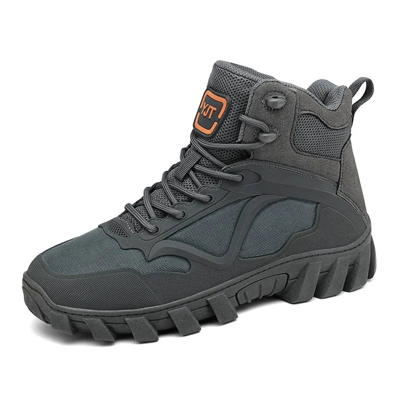 Autumn Men's Boots Breathable Hiking Boots Men's Outdoor Desert Training Boots Non-Slip High Top Boots Men's Plus Size Sneakers Gray / 44