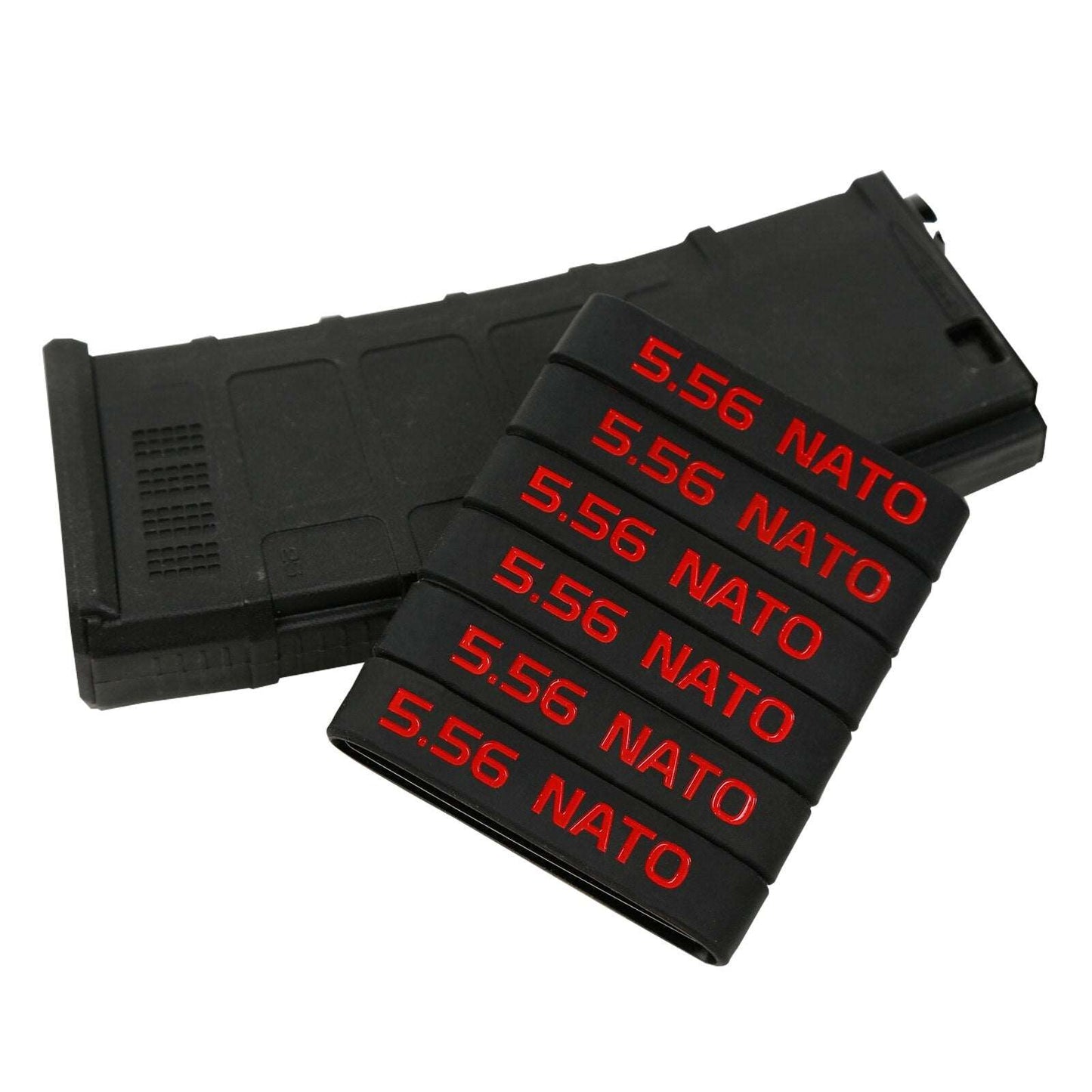Bande marquage chargeur 5.56 multicolore 6 pcs - ACTION AIRSOFT