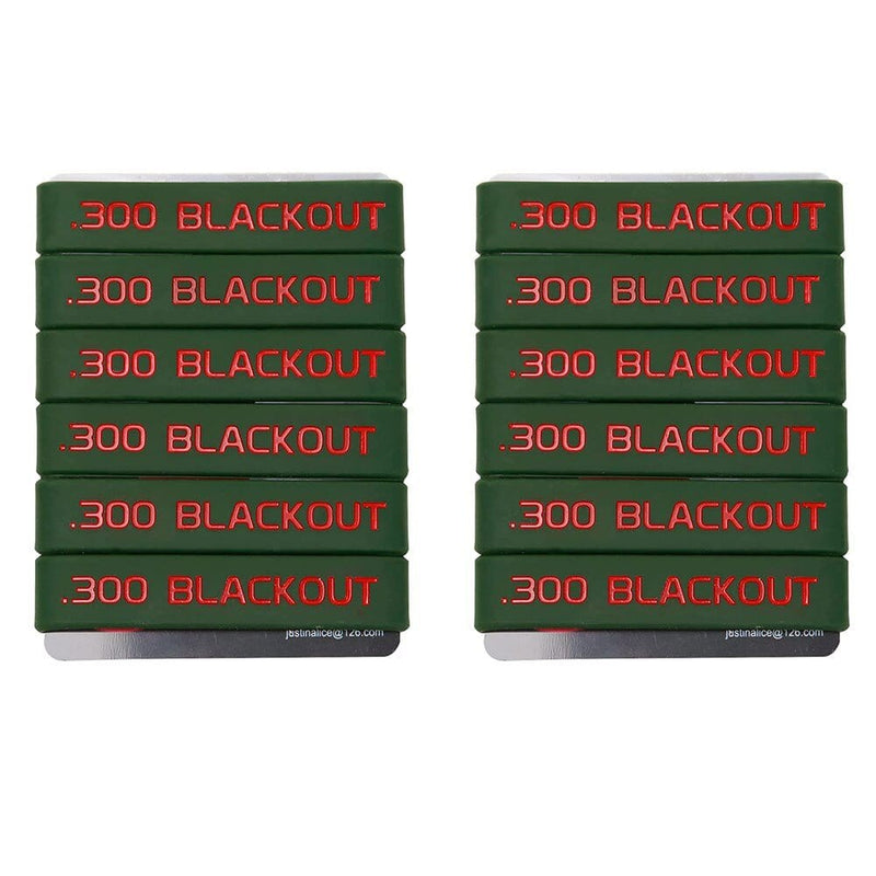 ACTION AIRSOFT 0 .300 Rouge(2)12 pcs Bande marquage chargeur 6/12 5.56 Nato 300