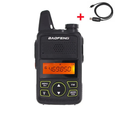 Baofeng BF-T1 Mini Walkie-talkies UHF 400-470MHz Amateur Two-way Radio 5W Portable FM 20CH Transceiver For Kids Toy CB Radio BF-T1 With Cable / Poland