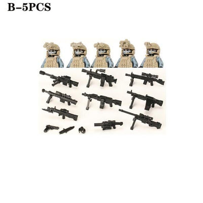 ACTION AIRSOFT 0 Khaki-B-5PCS Blocs construction soldat Forces spéciales