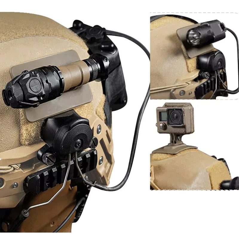 BOOIU Fast Helmet Base Adapter Fixed Mount MICH Helmet M-LOK Go Pro Mount Or Stand Flash Clip Night Vision Helmet  Accessories