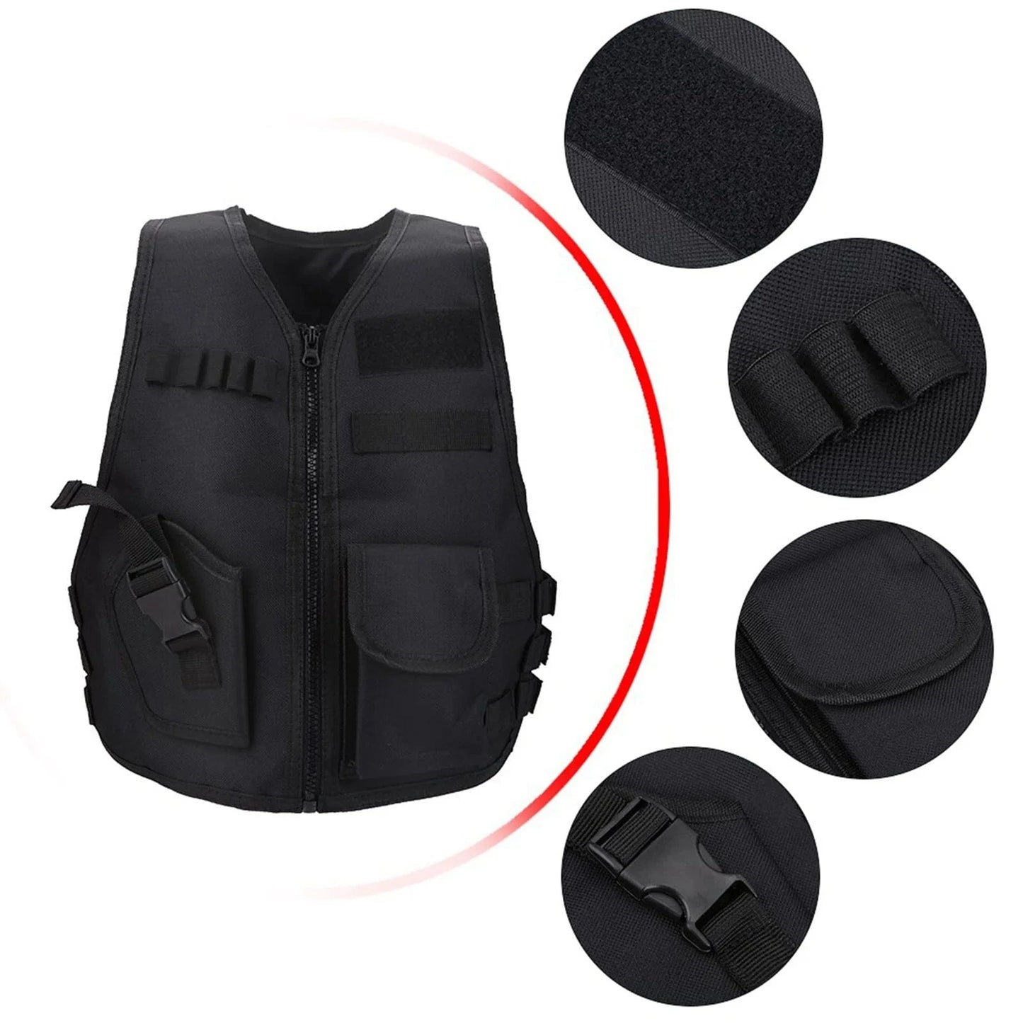Boys Vest Kid Adjustable Vest Tactic Vest Breathable Children Kids Vest Protective Waistcoat for Outdoor Hunting  Games
