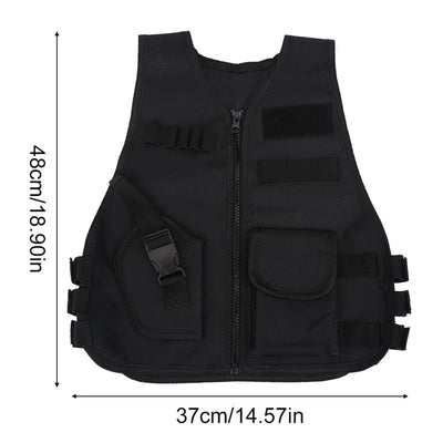Boys Vest Kid Adjustable Vest Tactic Vest Breathable Children Kids Vest Protective Waistcoat for Outdoor Hunting  Games L