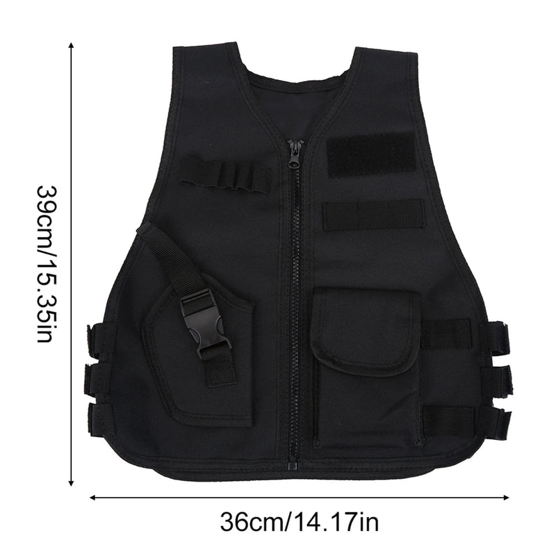 Boys Vest Kid Adjustable Vest Tactic Vest Breathable Children Kids Vest Protective Waistcoat for Outdoor Hunting  Games S