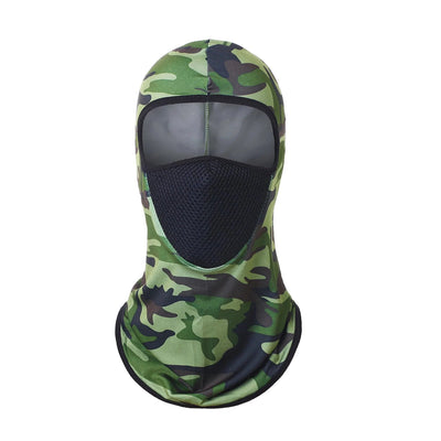 Breathable Mesh Camouflage Balaclava Full Face Mask Ski Cycling Hunting Head Cover Scarf Blaclava Cap Camo army green