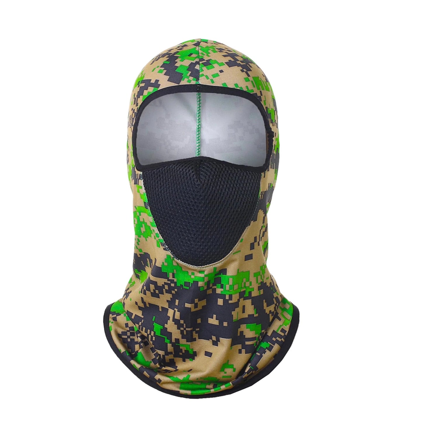 Breathable Mesh Camouflage Balaclava Full Face Mask Ski Cycling Hunting Head Cover Scarf Blaclava Cap Camo green