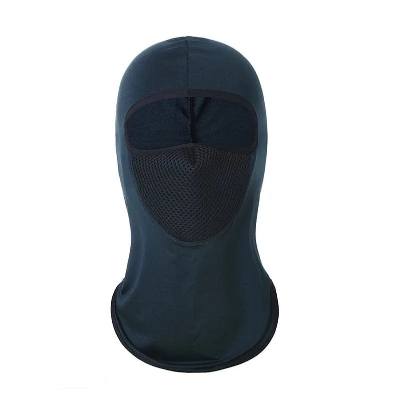 Breathable Mesh Camouflage Balaclava Full Face Mask Ski Cycling Hunting Head Cover Scarf Blaclava Cap Navy blue