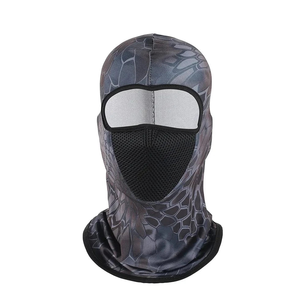 Breathable Mesh Camouflage Balaclava Full Face Mask Ski Cycling Hunting Head Cover Scarf Blaclava Cap Navy Python