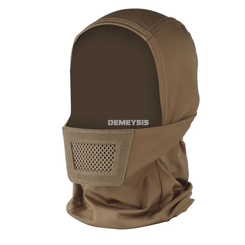 Cagoule tactique en maille, masque respirant pour la chasse, la randonnée, le cyclisme, le sport, le tir CS, Protection complète du visage, doublure de casque