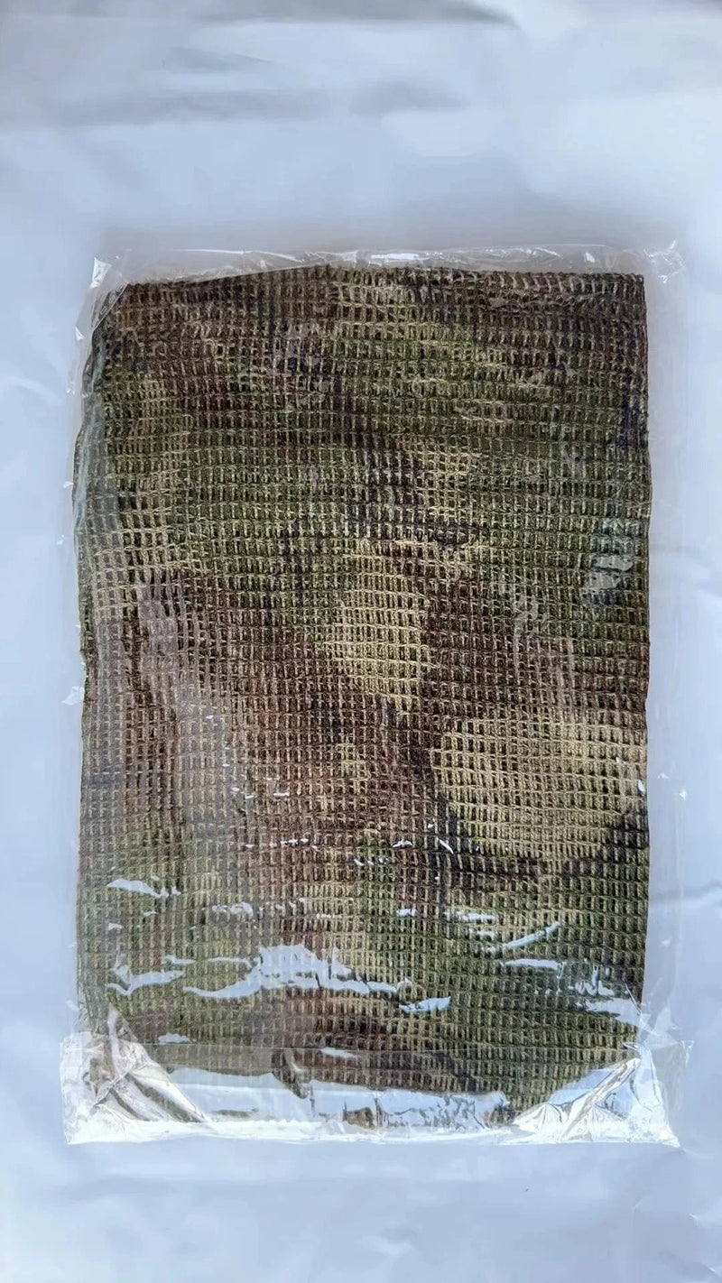 Camouflage Netting Tactical Mesh Camo Breathbale Scarf Sniper Face Veil Scarves for Wargame Sports Hunting Shooting Camping German Meisai