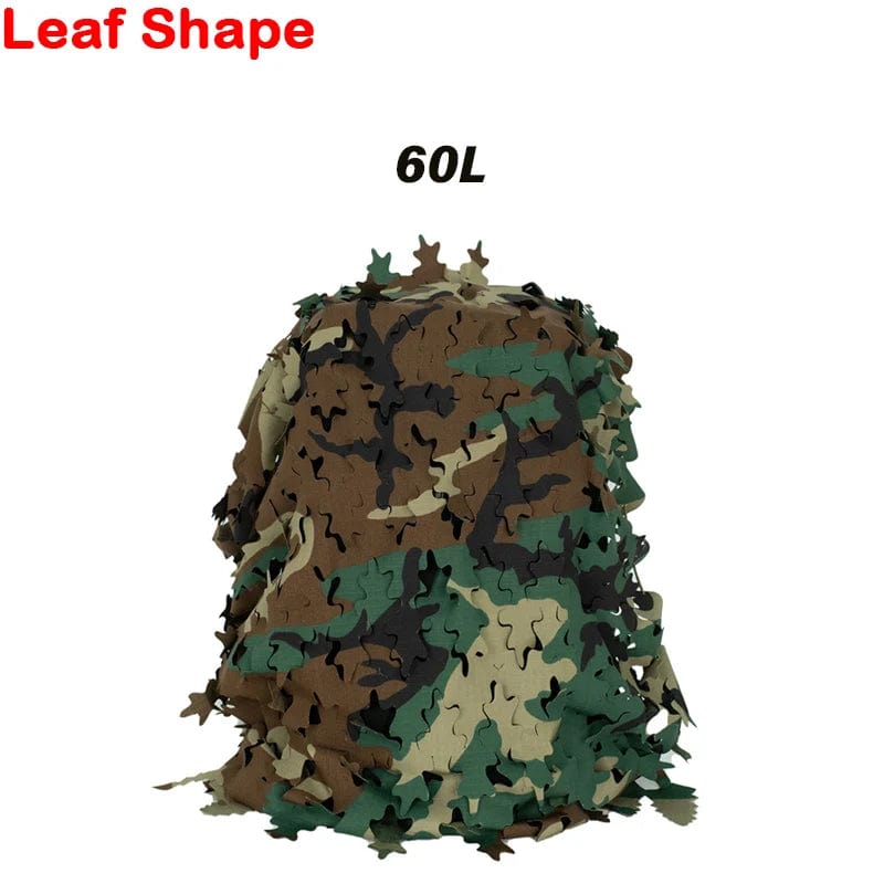 Action Airsoft Leaf Shape JNG 60L Camouflage sac à dos filet 3D 60l-80l Laser