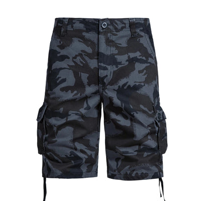 Camouflage Shorts Men Cargo Short Summer Tactical Ripstop Bermuda Shorts Gym Cotton Training Hiking White Big Size Black Camouflage / 44 107-115KG / CHINA
