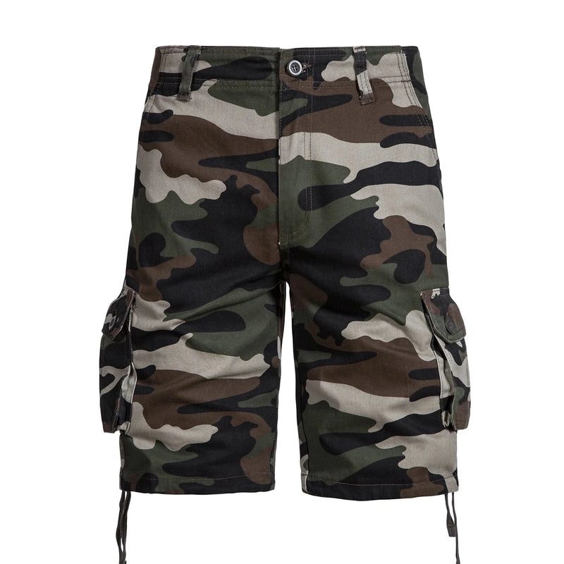 Camouflage Shorts Men Cargo Short Summer Tactical Ripstop Bermuda Shorts Gym Cotton Training Hiking White Big Size Green Camouflage / 44 107-115KG / CHINA