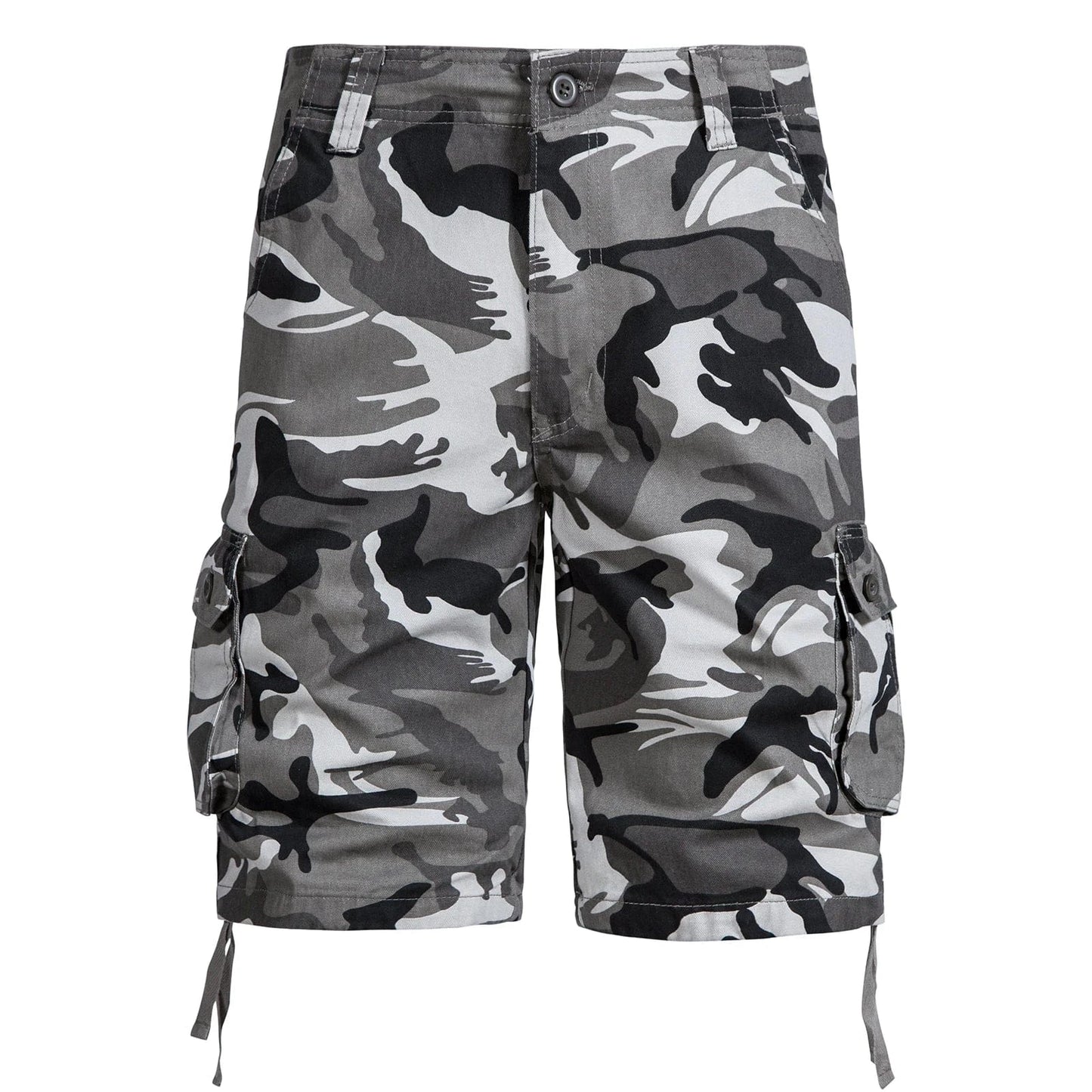 Camouflage Shorts Men Cargo Short Summer Tactical Ripstop Bermuda Shorts Gym Cotton Training Hiking White Big Size Grey Camouflage / 36 80-87KG / CHINA