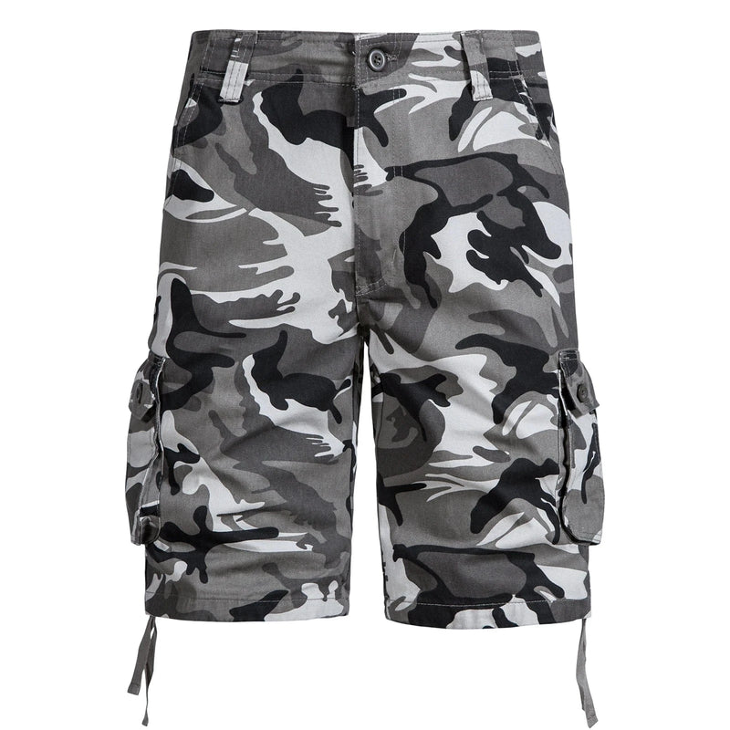 Camouflage Shorts Men Cargo Short Summer Tactical Ripstop Bermuda Shorts Gym Cotton Training Hiking White Big Size Grey Camouflage / 36 80-87KG / CHINA