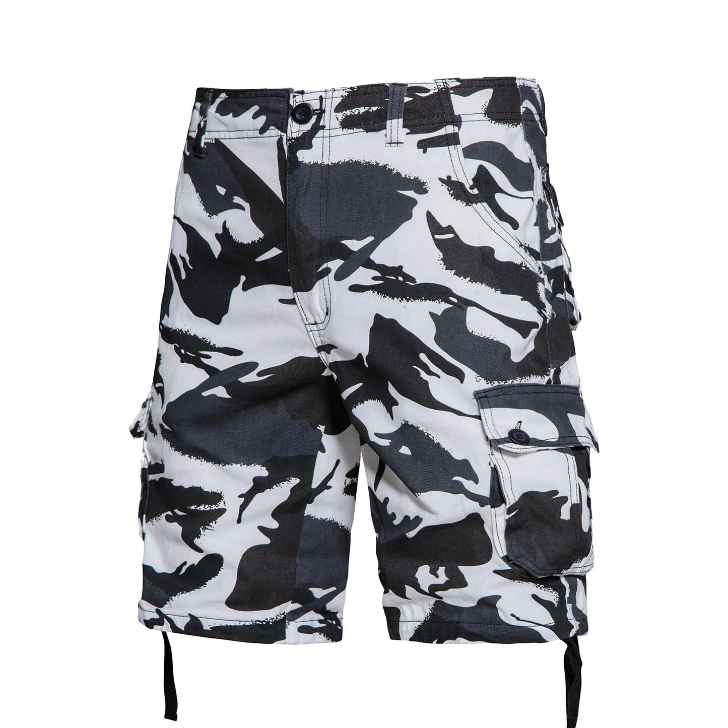 Camouflage Shorts Men Cargo Short Summer Tactical Ripstop Bermuda Shorts Gym Cotton Training Hiking White Big Size White Camouflage / 42 102-107KG / CHINA