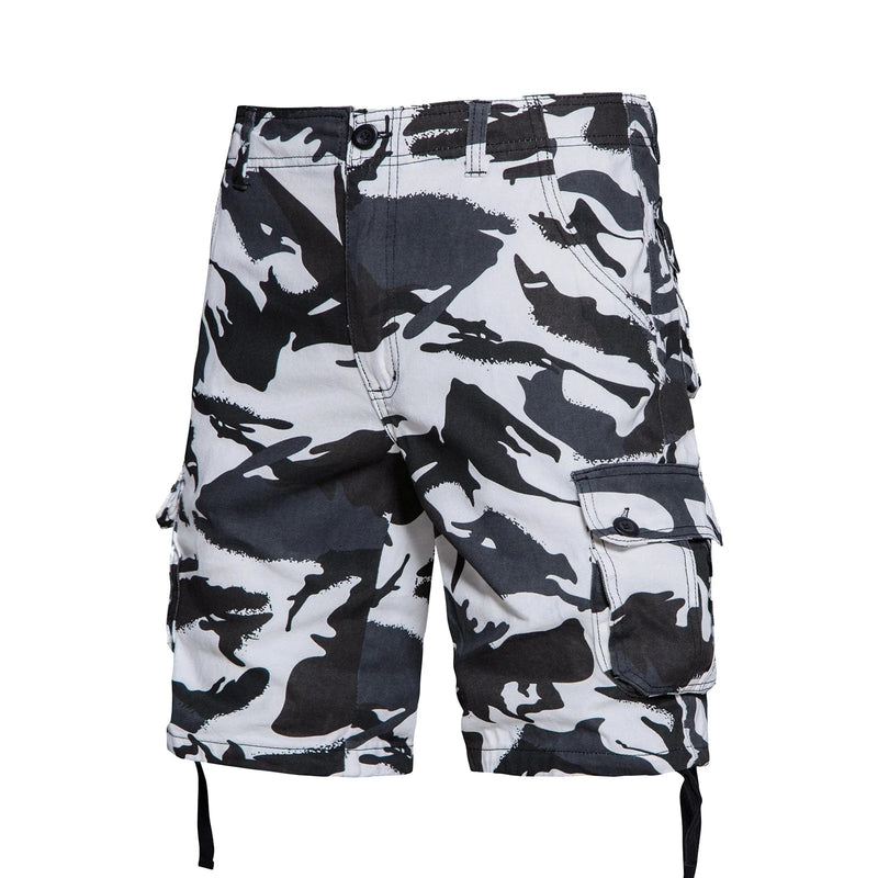 Camouflage Shorts Men Cargo Short Summer Tactical Ripstop Bermuda Shorts Gym Cotton Training Hiking White Big Size White Camouflage / 42 102-107KG / CHINA