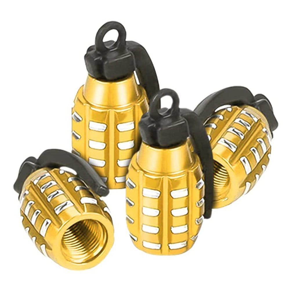 ACTION AIRSOFT 0 Jaune Capuchon grenade valve vélo/voiture 4 pcs