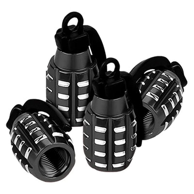 ACTION AIRSOFT 0 Noir Capuchon grenade valve vélo/voiture 4 pcs