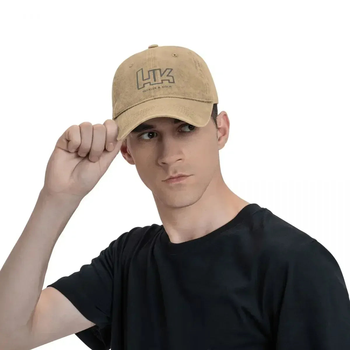 Casquette de baseball rétro Heckler Koch HK pour hommes et femmes, casquette snapback en denim vieilli, casquette de voyage pour toutes les saisons