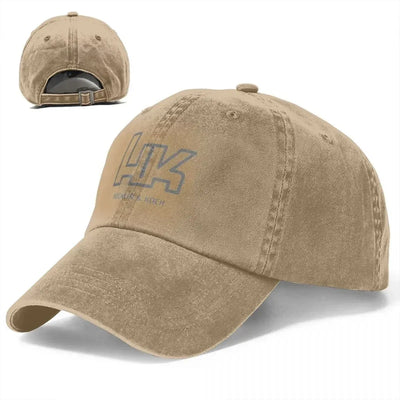 Casquette de baseball rétro Heckler Koch HK pour hommes et femmes, casquette snapback en denim vieilli, casquette de voyage pour toutes les saisons