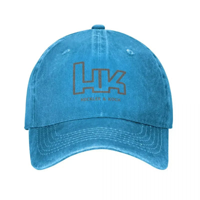 Casquette de baseball rétro Heckler Koch HK pour hommes et femmes, casquette snapback en denim vieilli, casquette de voyage pour toutes les saisons Bleu / Taille unique