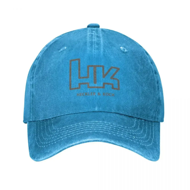Casquette de baseball rétro Heckler Koch HK pour hommes et femmes, casquette snapback en denim vieilli, casquette de voyage pour toutes les saisons Bleu / Taille unique