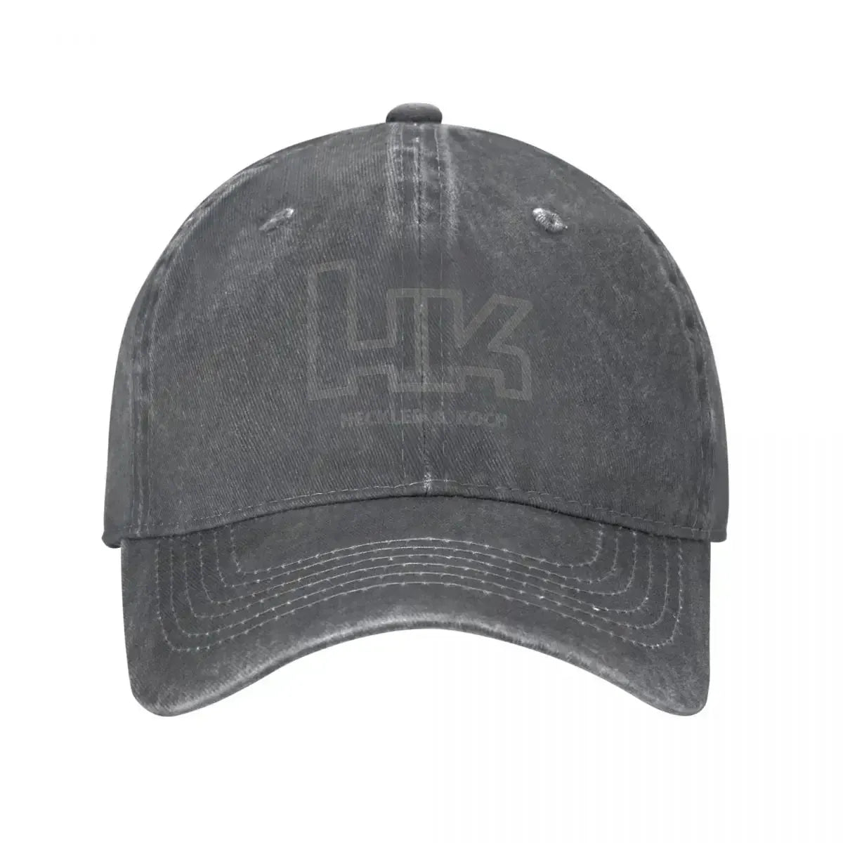 Casquette de baseball rétro Heckler Koch HK pour hommes et femmes, casquette snapback en denim vieilli, casquette de voyage pour toutes les saisons GRIS FONCÉ / Taille unique