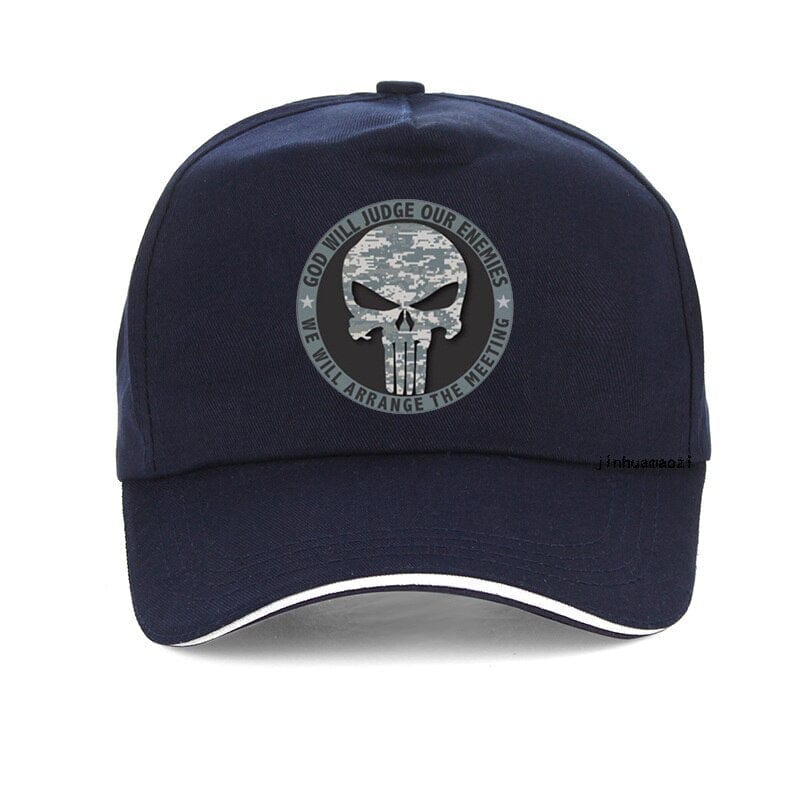 ACTION AIRSOFT 0 Navy Blue Casquette Punisher JS snapback