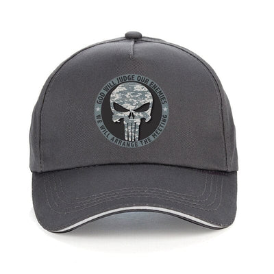 ACTION AIRSOFT 0 Gris Casquette Punisher JS snapback