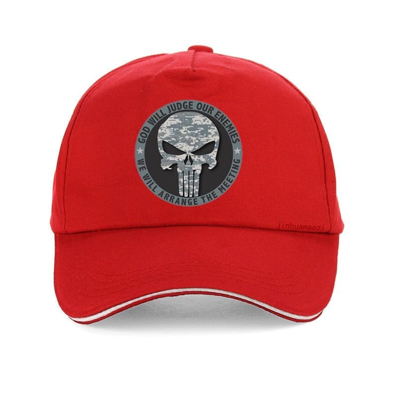 ACTION AIRSOFT 0 Rouge Casquette Punisher JS snapback