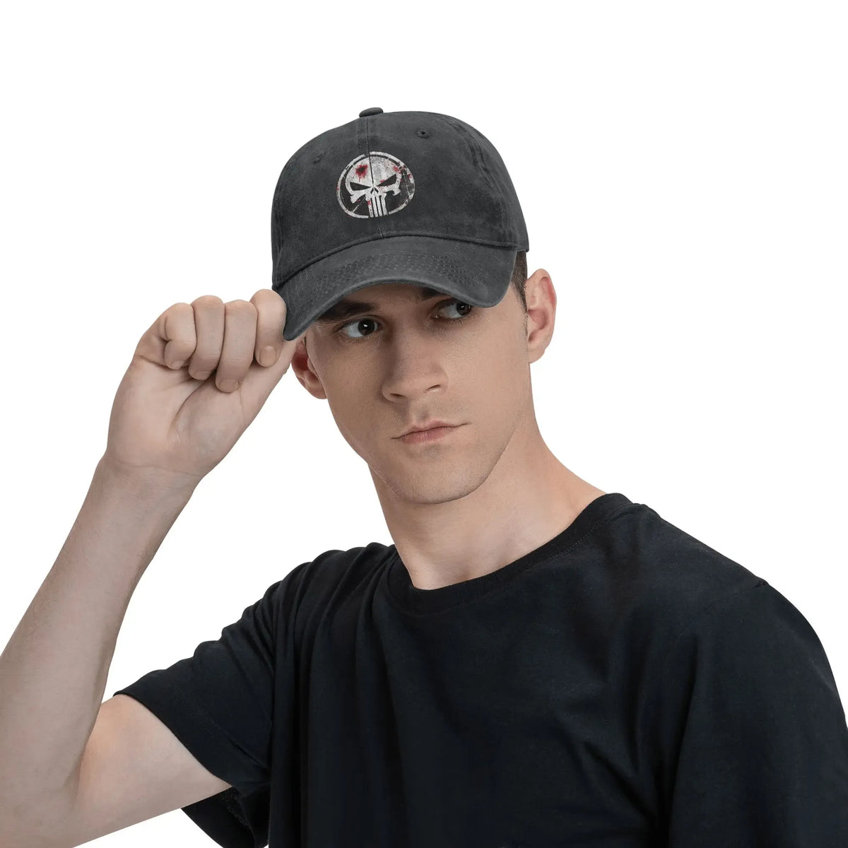 Casual Punisher Blood Baseball Caps for Men Women Distressed Cotton Sun Cap  Outdoor Running Golf Gift Caps Hat