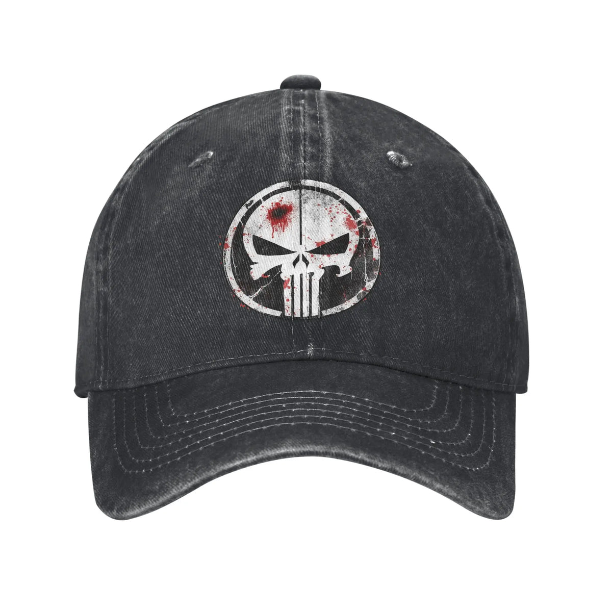 Casual Punisher Blood Baseball Caps for Men Women Distressed Cotton Sun Cap  Outdoor Running Golf Gift Caps Hat