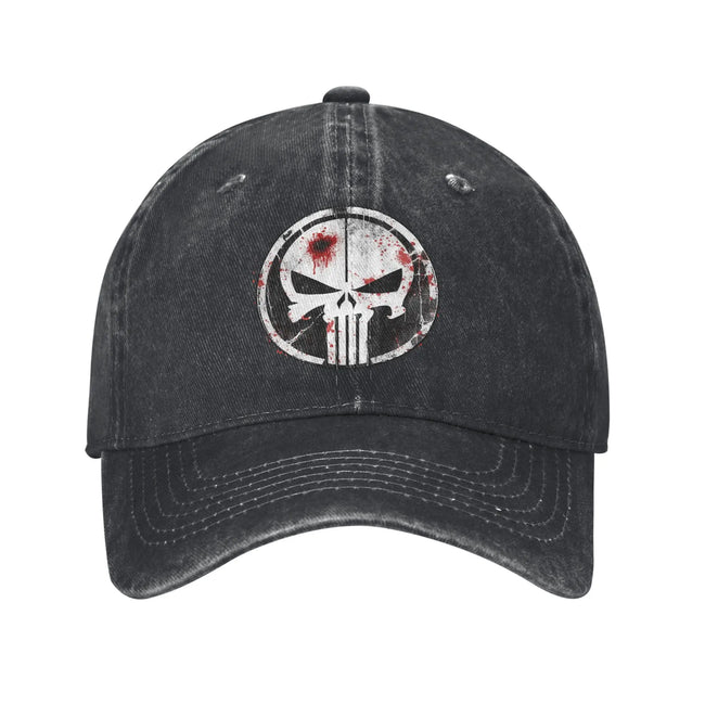 Casual Punisher Blood Baseball Caps for Men Women Distressed Cotton Sun Cap  Outdoor Running Golf Gift Caps Hat