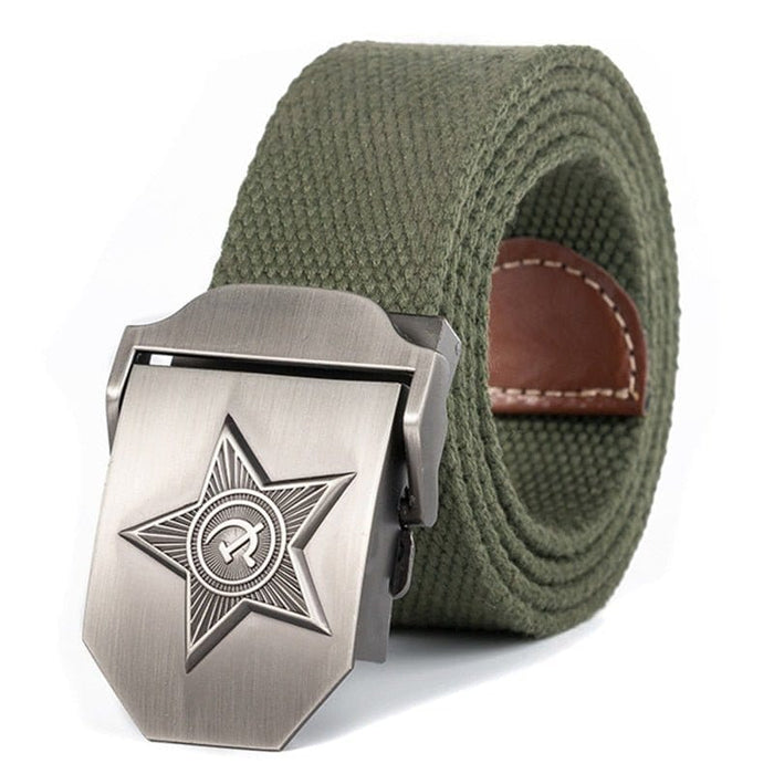 Ceinture militaire boucle étoile 3D CCCP