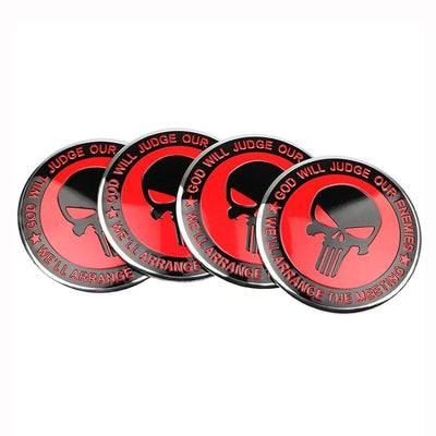 ACTION AIRSOFT 0 Centre de roue voiture Punisher 56mm 4 pcs