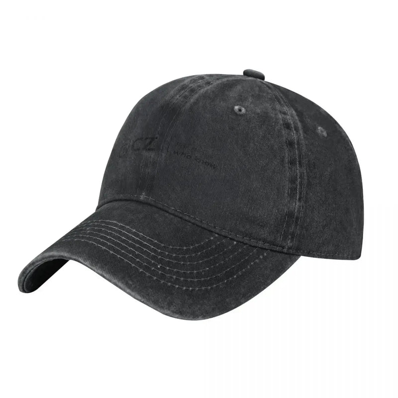Ceska Zbrojovka CZ Firearms Men Women Baseball Cap Guns Distressed Denim Hats Cap Vintage Outdoor Travel Adjustable Snapback Cap black / As Shown