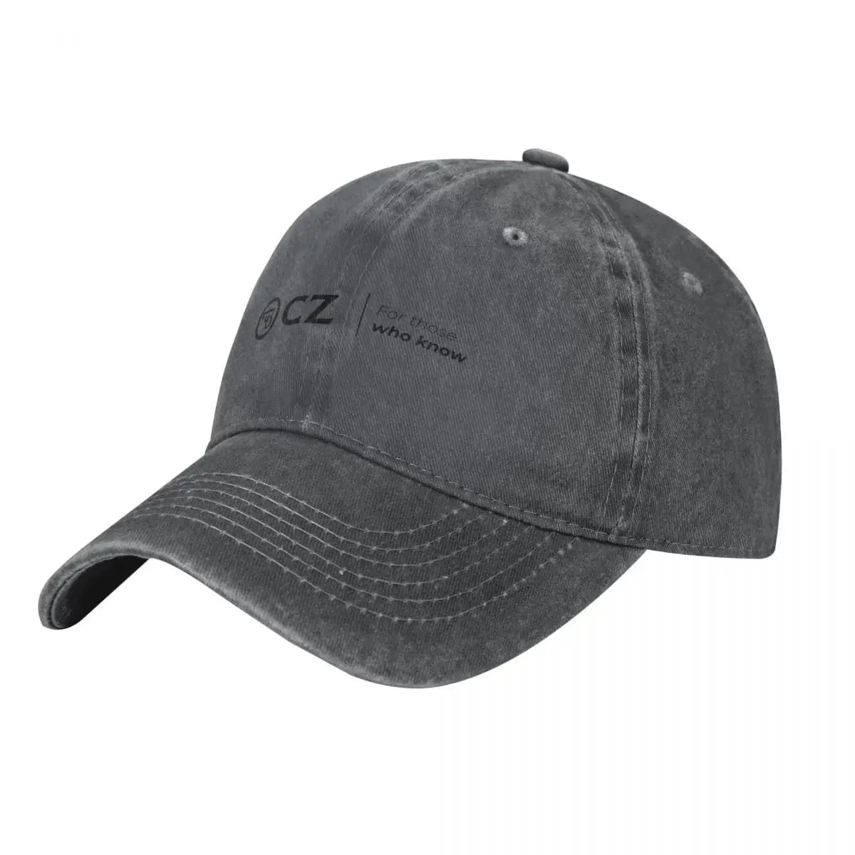 Ceska Zbrojovka CZ Firearms Men Women Baseball Cap Guns Distressed Denim Hats Cap Vintage Outdoor Travel Adjustable Snapback Cap DARK GRAY / As Shown