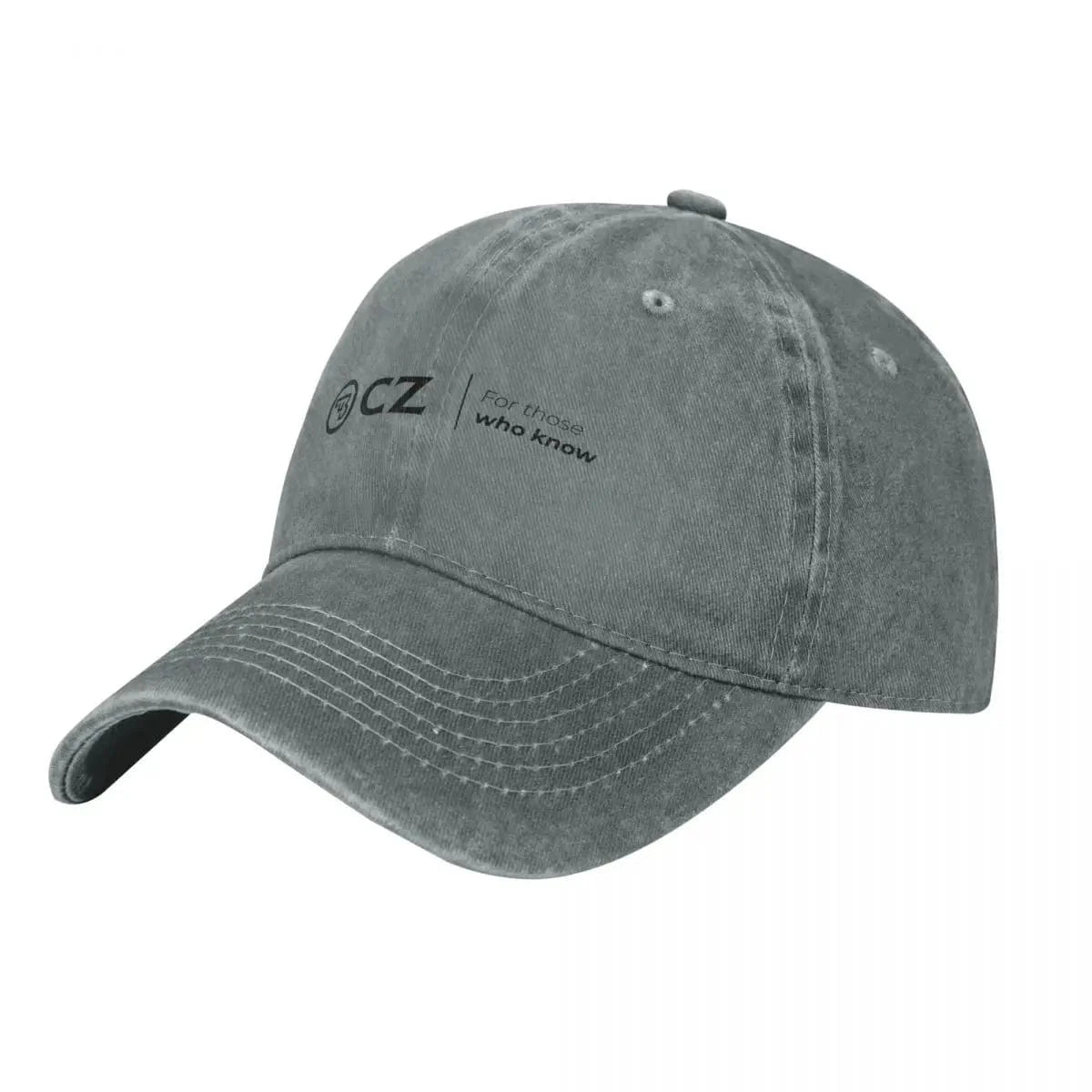 Ceska Zbrojovka CZ Firearms Men Women Baseball Cap Guns Distressed Denim Hats Cap Vintage Outdoor Travel Adjustable Snapback Cap GRAY / As Shown