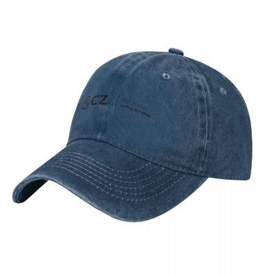 Ceska Zbrojovka CZ Firearms Men Women Baseball Cap Guns Distressed Denim Hats Cap Vintage Outdoor Travel Adjustable Snapback Cap Navy Blue / As Shown
