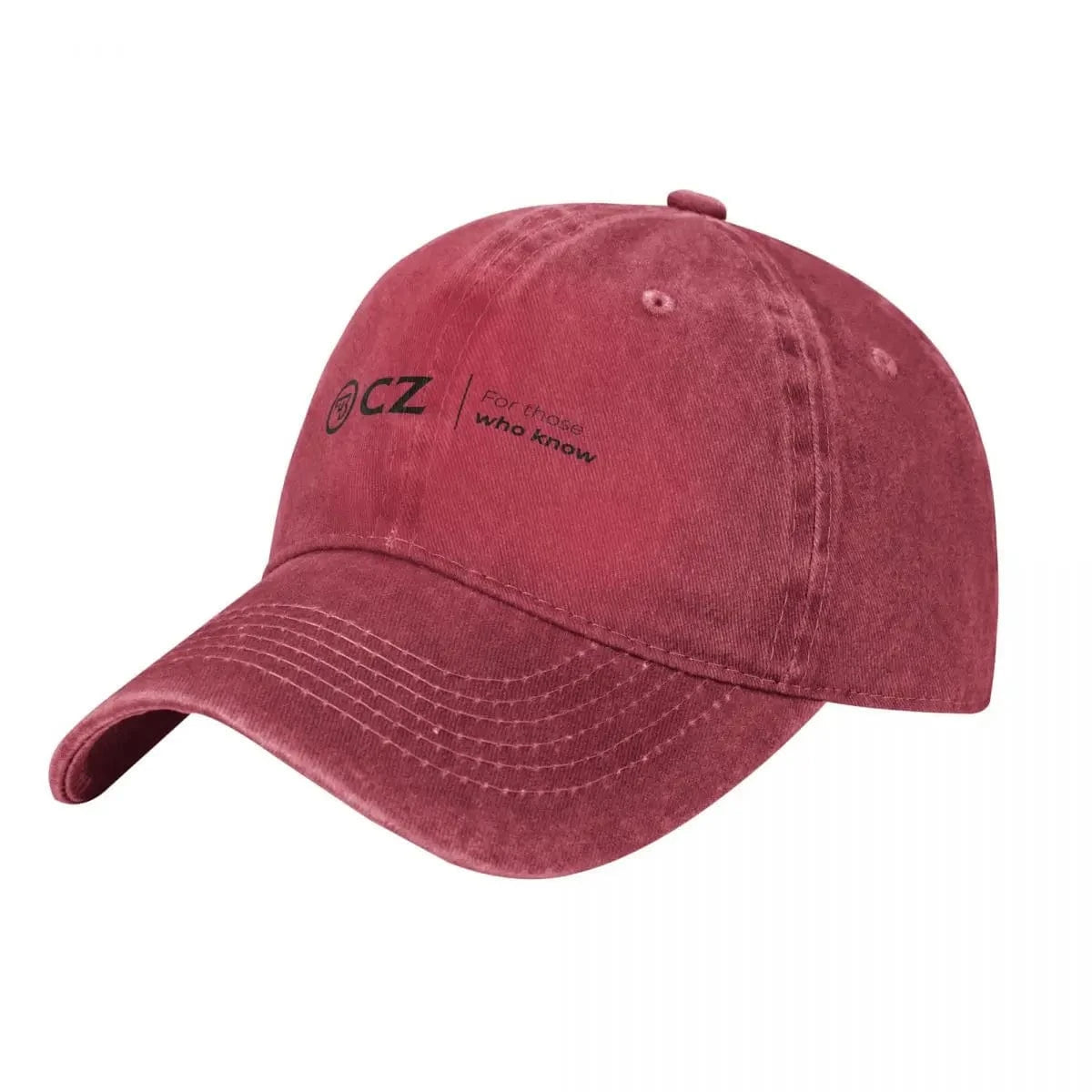 Ceska Zbrojovka CZ Firearms Men Women Baseball Cap Guns Distressed Denim Hats Cap Vintage Outdoor Travel Adjustable Snapback Cap Red / As Shown