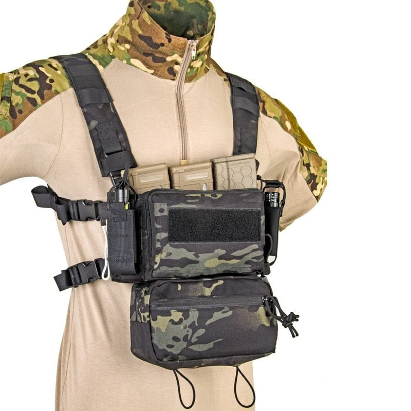 eventoloisirs 0 Multicam noir Chest Rig Molle D3 M4 5.56 500D