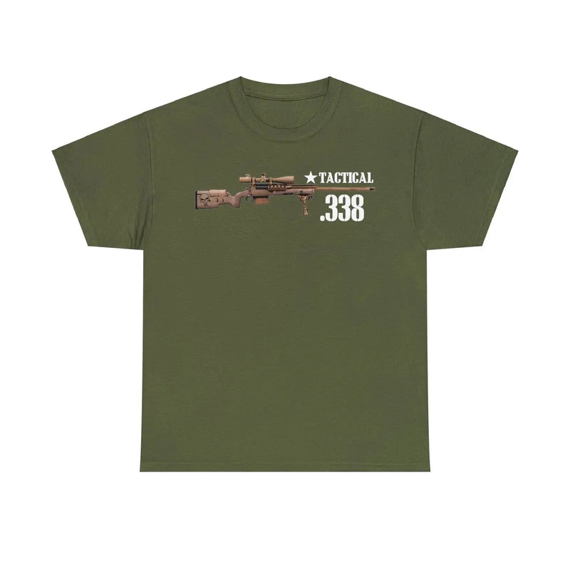 Chris Kyle The Legend Tactical .338 Sniper Rifle T-Shirt 100% Cotton O-Neck Short Sleeve Summer Casual Mens T-shirt Size S-3XL army green / XXL