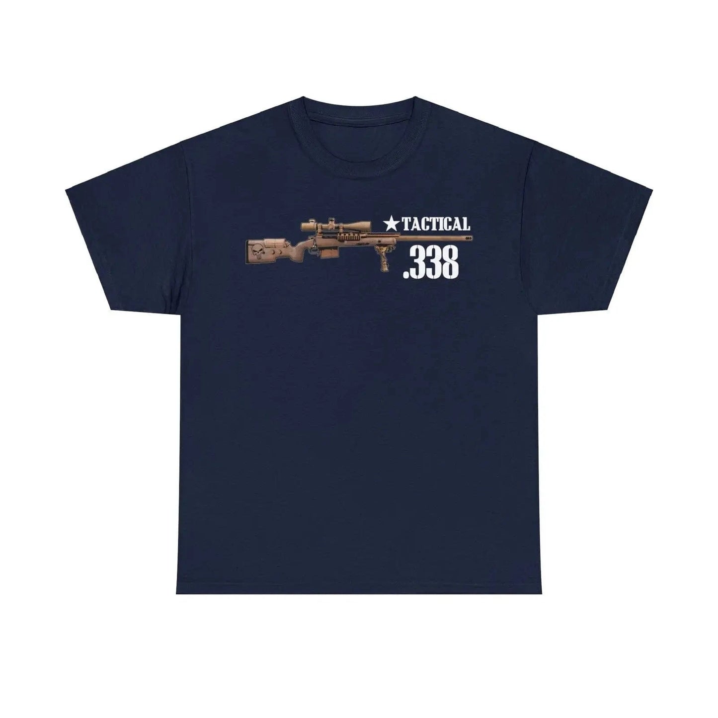 Chris Kyle The Legend Tactical .338 Sniper Rifle T-Shirt 100% Cotton O-Neck Short Sleeve Summer Casual Mens T-shirt Size S-3XL Navy Blue / L
