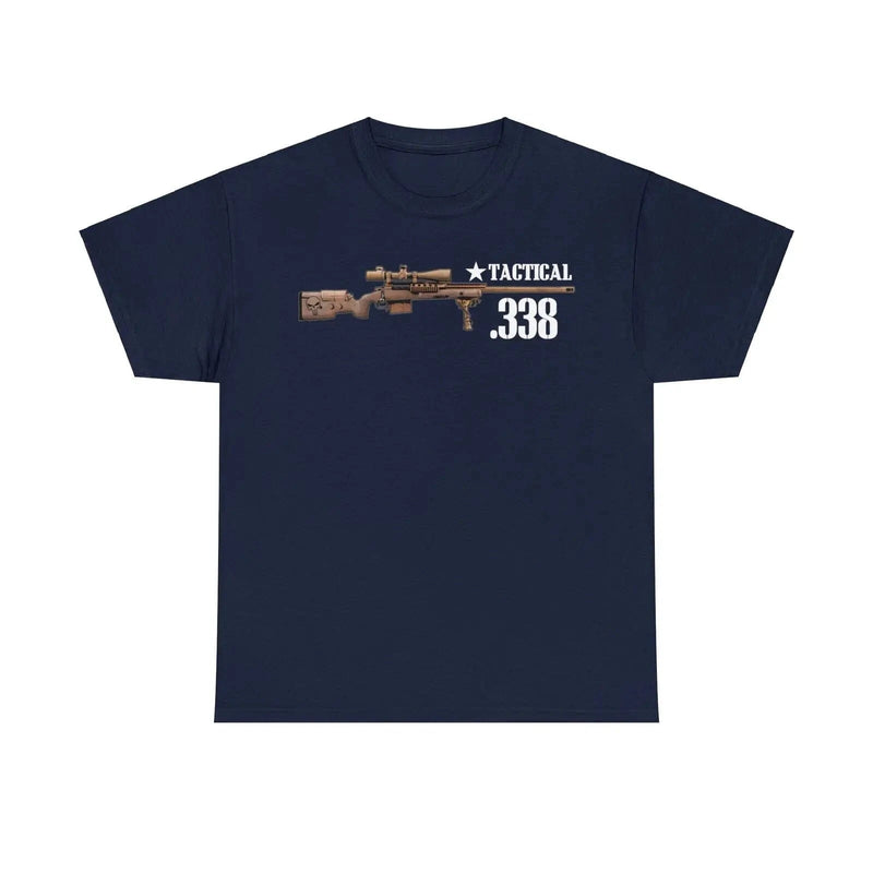 Chris Kyle The Legend Tactical .338 Sniper Rifle T-Shirt 100% Cotton O-Neck Short Sleeve Summer Casual Mens T-shirt Size S-3XL Navy Blue / L