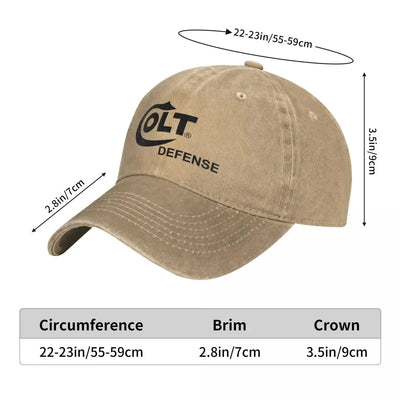 Colt Baseball Cap Handgun Logo Fashion Unisex-Teens Washed Trucker Hat Breathable Print Tennis Skate Baseball Caps