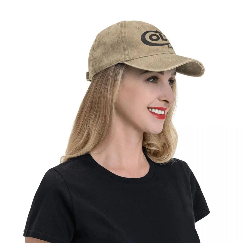 Colt Baseball Cap Handgun Logo Fashion Unisex-Teens Washed Trucker Hat Breathable Print Tennis Skate Baseball Caps