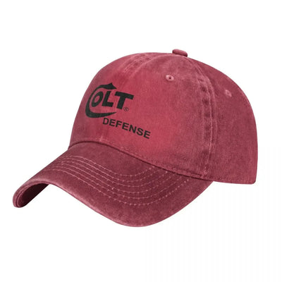 Colt Baseball Cap Handgun Logo Fashion Unisex-Teens Washed Trucker Hat Breathable Print Tennis Skate Baseball Caps Red / One Size